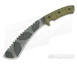 TOPS Knives Camo Tundra Trekker Rocky Mountain Tread Green Canvas Micarta Fixed Blade