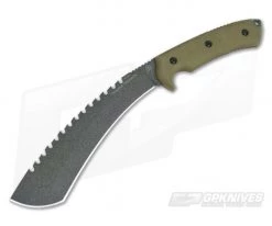 TOPS Knives Tundra Trekker Green Canvas Micarta Tactical Stone Fixed Blade