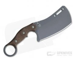 TOPS Knives Tidal Force Brown Burlap Micarta Karambit Cleaver Fixed Blade TFOR-01 -Camping Knives best sale tfor 01 3