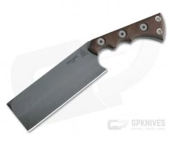 TOPS Nata Brown Burlap Micarta Acid Rain 1095 Japanese Chopper Fixed Blade TNAT-01