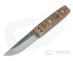 TOPS Knives Tanimboca Puukko Rocky Mountain Tread Tan Canvas Micarta TPUK-01-RMT