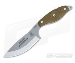 TOPS Knives Scandi Woodsman Tumbled Finish
