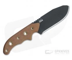 TOPS Wilderness Guide 4.0 Black 1095 Tan Canvas Micarta Fixed Blade WSG-4 -Camping Knives best sale wsg 4 3