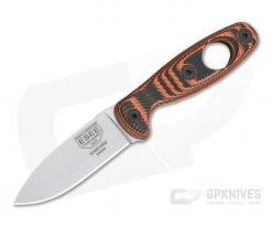 ESEE Xancudo Stonewashed S35VN 3D Orange/Black G10 Handles with Hole Fixed Blade XAN1-006