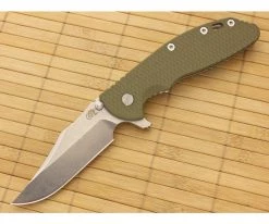 Hinderer Knives XM-24 Bowie Flipper Green G-10